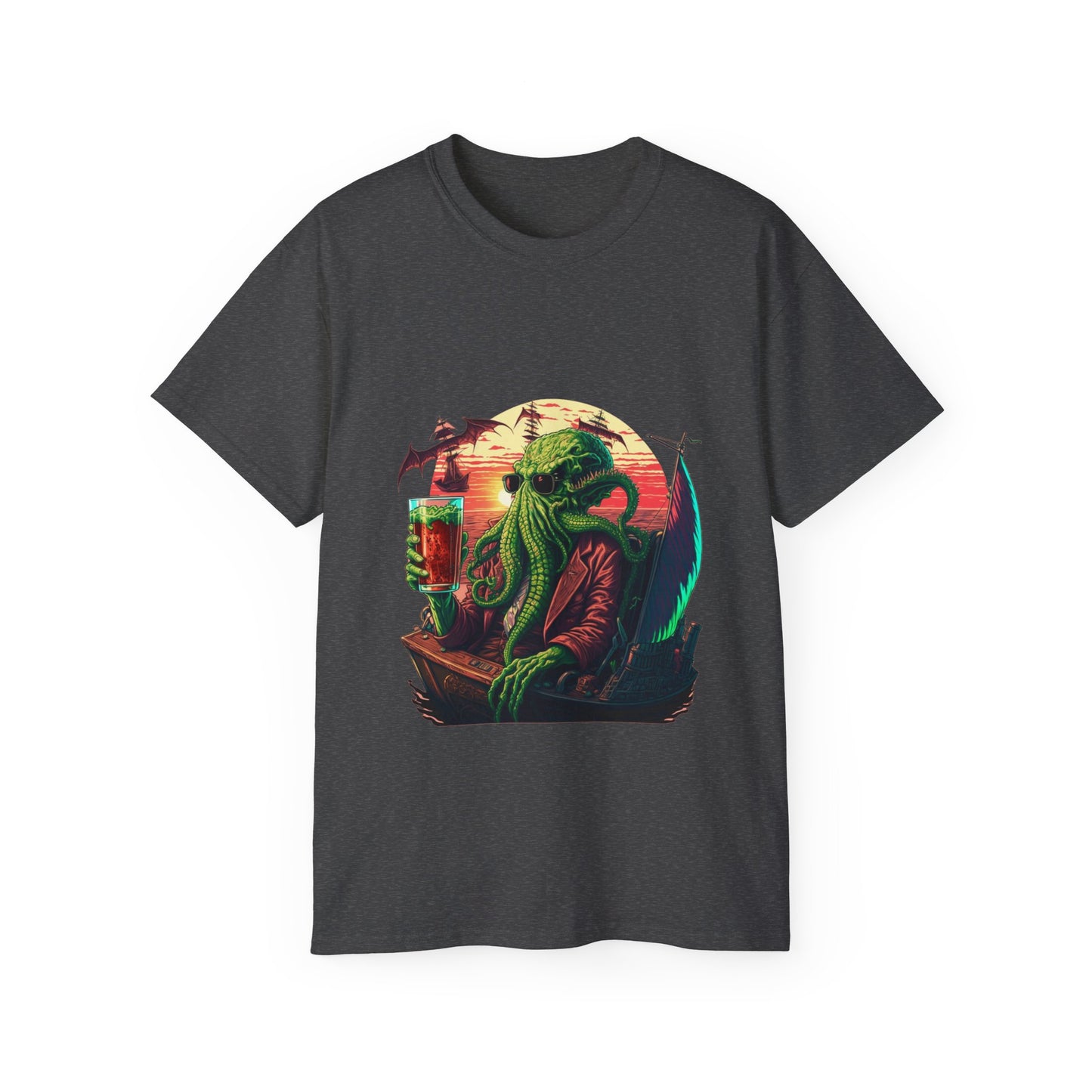 Cthulhu Enjoying a cold one Tee Shirt