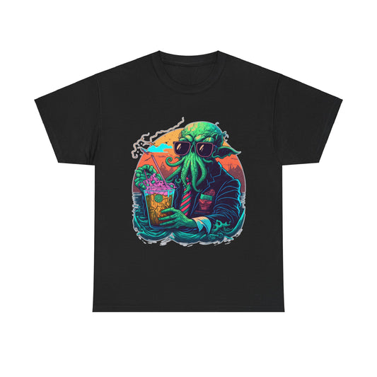 Cthulhu on vacation tee shirt