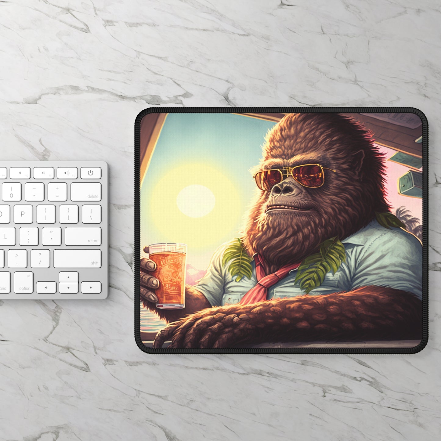 Bigfoot Enjoying a Cold One Mouse Pad