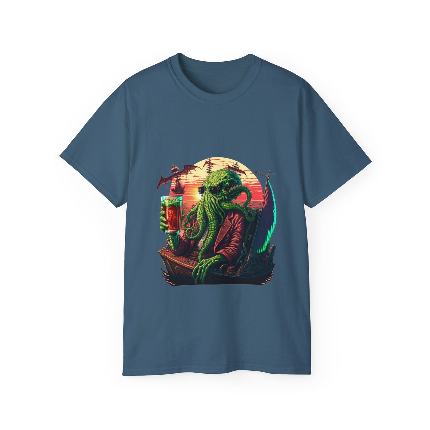 Cthulhu Enjoying a cold one Tee Shirt