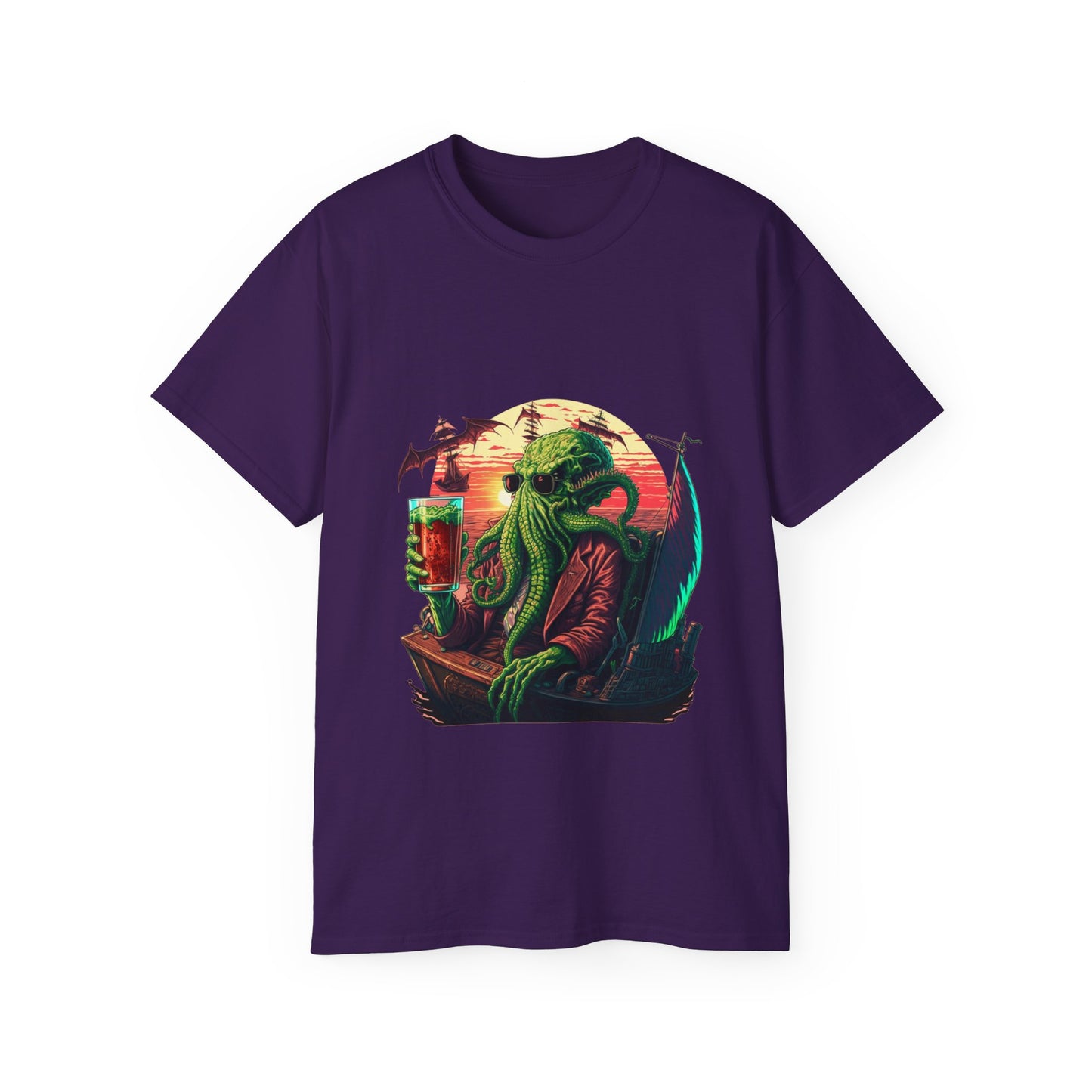 Cthulhu Enjoying a cold one Tee Shirt