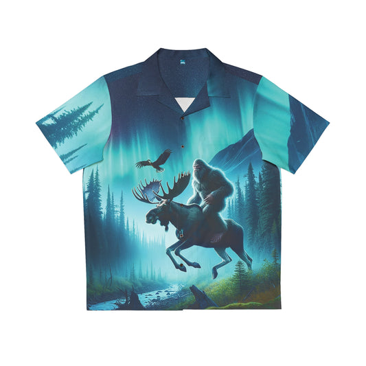 Bigfoot Riding in Alaska Hawaiian Shirt