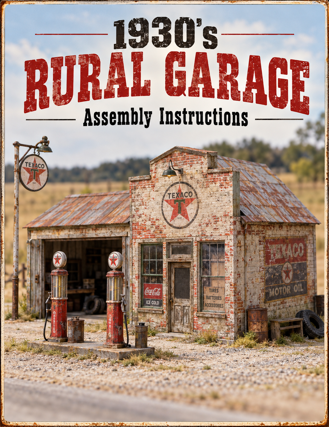 1930's Rural Garage Paper Model