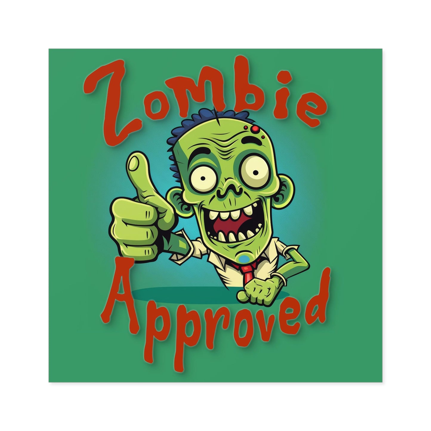 Zombie Approved Square Stickers, Indoor\Outdoor