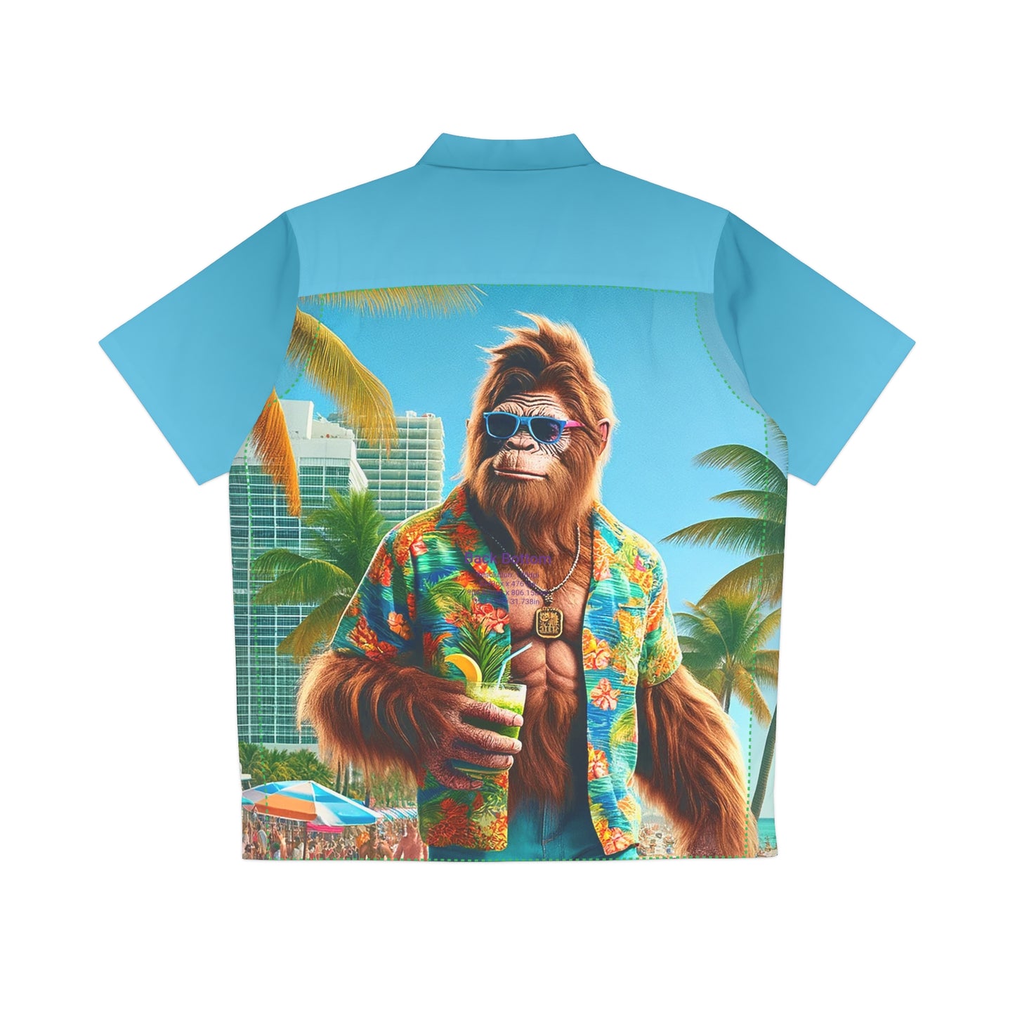 Bigfoot in Miami Hawaiian Shirt