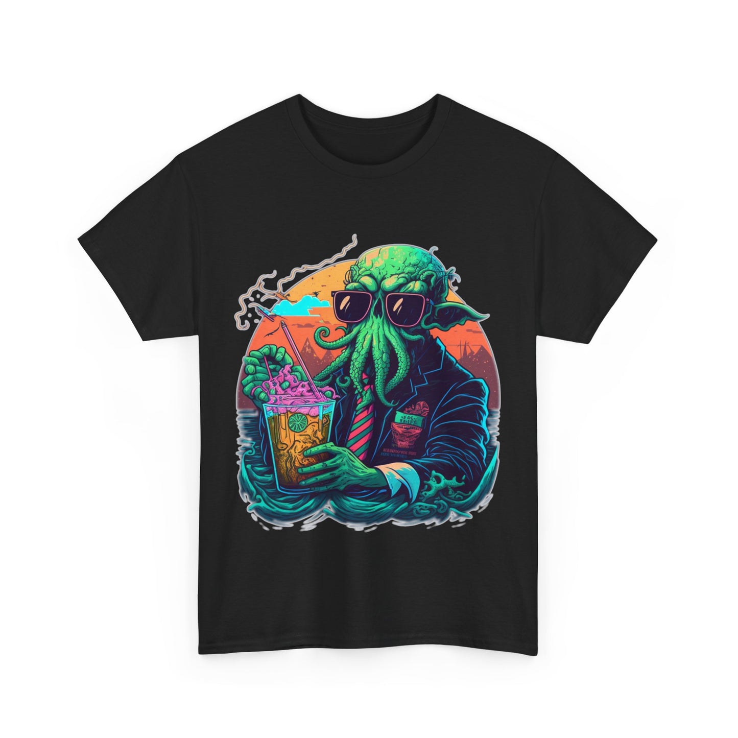 Cthulhu on vacation tee shirt