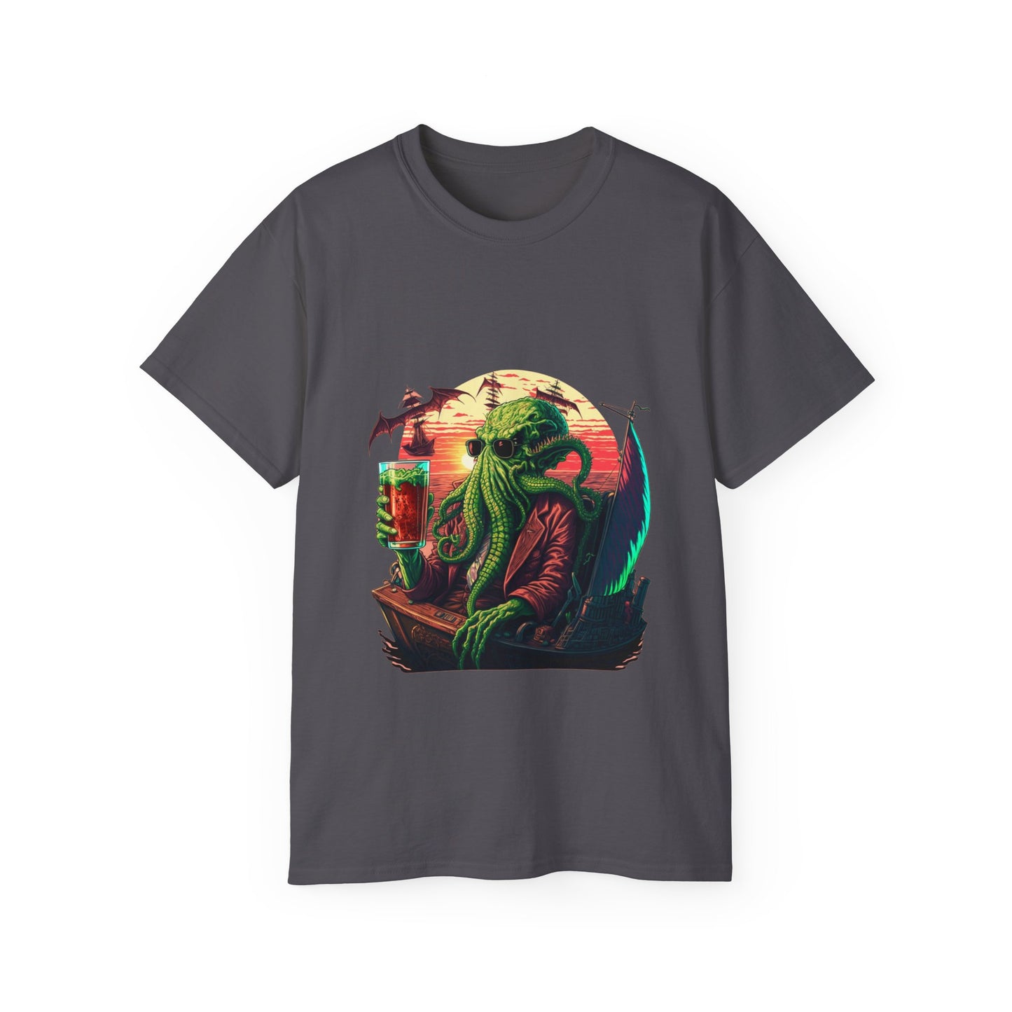 Cthulhu Enjoying a cold one Tee Shirt