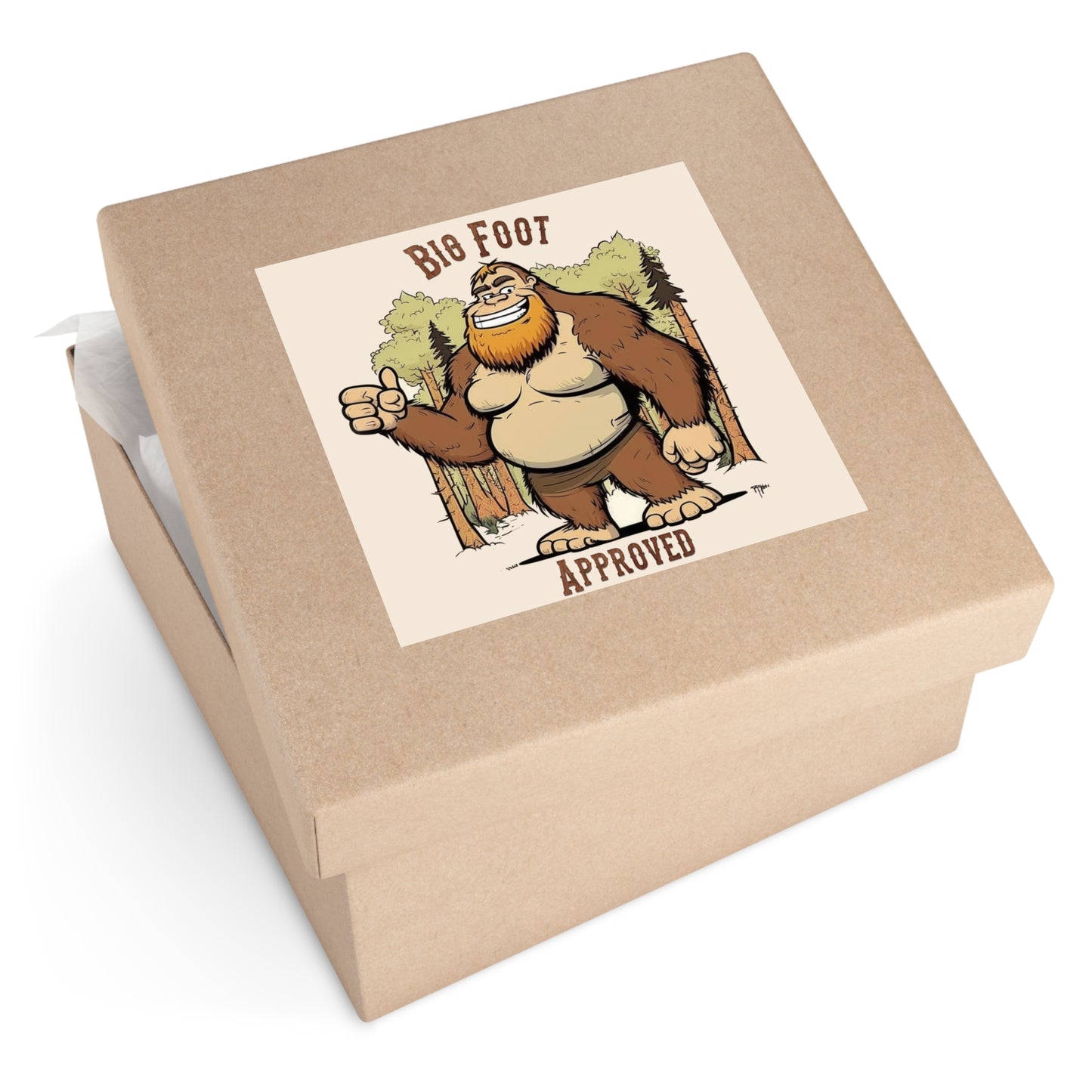 Bigfoot Approved Square Stickers, Indoor\Outdoor