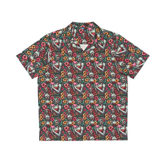 Lady Zombie Valentine Hawaiian Shirt