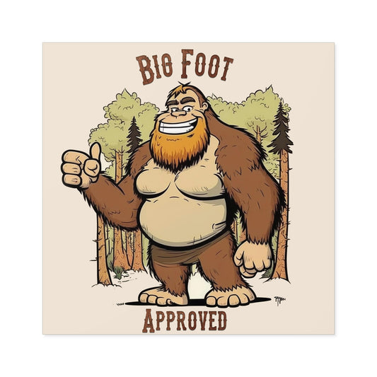 Bigfoot Approved Square Stickers, Indoor\Outdoor