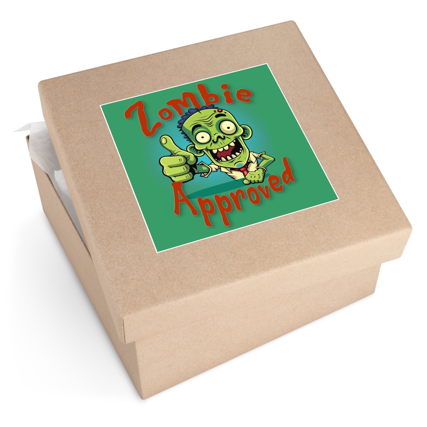 Zombie Approved Square Stickers, Indoor\Outdoor