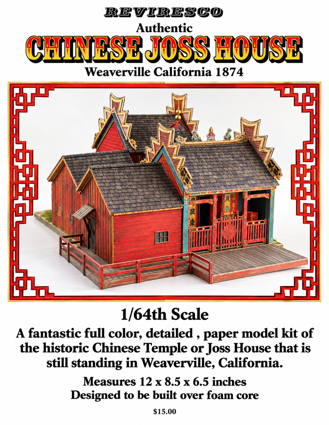 Chineses Joss House Paper Model