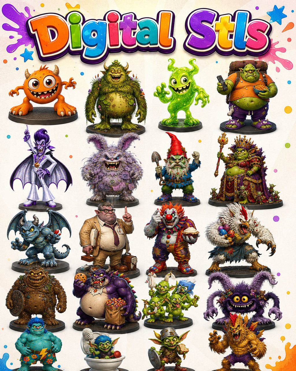 Monsters Figures STLs