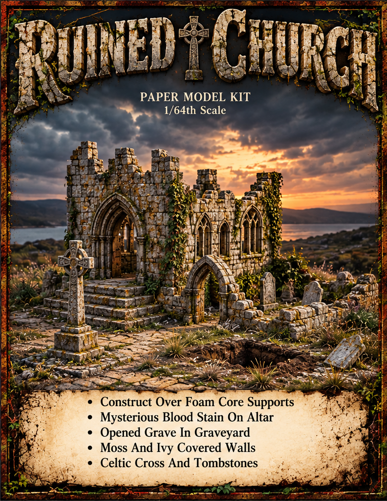 Ruined Chruch Paper Model